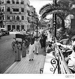 A Cairo street in the 1940s. 